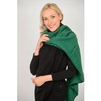 Sarta Women's Black Green Colourblock Heavyweight Winter Scarf