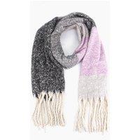 Sarta Women's Isa Heavyweight Scarf - Grey, Colour Block in Grey