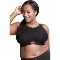 Royce Lingerie Women's Impactfree Cotton Sports Bra in Black | Size: 36JJ
