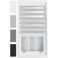 Furnished Day & Night Roller Blind Zebra Striped Window Blinds in Grey | Size: 50 cm width x 165 cm drop