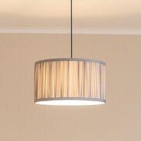 ValueLights Jess Fabric Ruched Pleated Ceiling Floor Table Large Drum Lamp Shade in Baby Blue