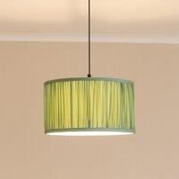 ValueLights Jess Fabric Ruched Pleated Ceiling Floor Table Large Drum Lamp Shade in Pale Green
