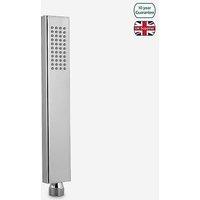 Nes Home Chrome Rectangle Universal Shower Handset Brass in Silver