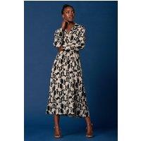 Jolie Moi Women's Wrap Detail Shirt Maxi Dress in Cream | Size: 8