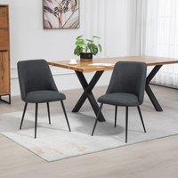 Artemis Home Set of 2 Morandi Fabric Dining Chairs - Set of 2 in Black
