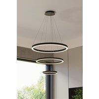 Black 3 Light Round LED Pendant Light