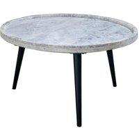 IH Design Tilden Coffee Table With White Marble Top & Metal Legs