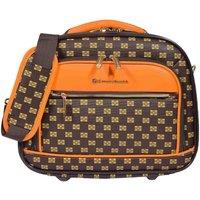 Infinity Leather Brown Travel Cosmetic Bag