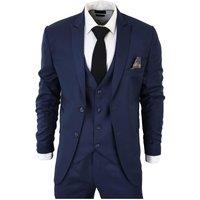 TruClothing Men's IM1 Classic Plain 3 Piece Suit in Navy | Size: 40R