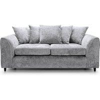 Furniture 786 Keria Chenille Fabric 3 Seater Sofa in Silver