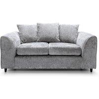 Furniture 786 Keria Chenille Fabric 2 Seater Sofa in Silver