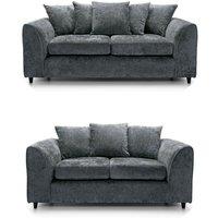 Furniture 786 Keria Chenille Fabric 3+2 Seater Sofa Set in Grey