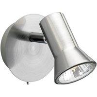 Netlighting Magnum 1 Light Single Spot (Switched) Brushed Steel GU10 in Grey