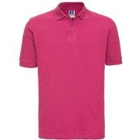 Russell Men's Classic Cotton Pique Polo Shirt in Fuchsia | Size: Medium