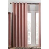 OHS Pair of Thermal Ready Made Eyelet Blackout Curtains in Light Pink | Size: 167 cm width x 228 cm drop