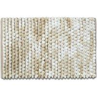 Allure Bath Fashions Marl Chunky Bobble Bath Mat Non Slip in Beige