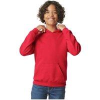 Gildan Softstyle Plain Midweight Hoodie in Red | Size: 3-4 Years