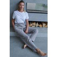 British Boxers Women's Prince of Wales Check Brushed Cotton Pyjama Trousers in Off-White | Size: XS