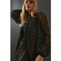 Warehouse Women's Real Suede Fringed Waistcoat in Chocolate | Size: 10