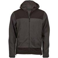 TEE JAYS Men's Mountain Fleece Hooded Jacket in Black | Size: Medium