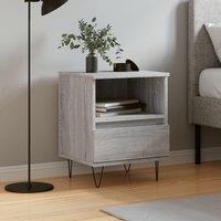 Berkfield Home Bedside Cabinet Grey Sonoma 40x35x50 cm Engineered Wood | Size: 40 x 35 x 50 cm