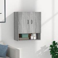 Berkfield Home Wall Cabinet Grey Sonoma 60x31x70 cm Engineered Wood | Size: 60 x 31 x 70 cm
