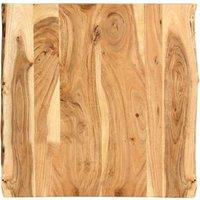 Berkfield Home Table Top Solid Acacia Wood 58x(50-60)x2.5 cm in Brown