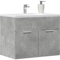 Sink Cabinet Concrete Grey 60x38.5x46 cm Engineered Wood