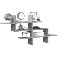 Berkfield Home Wall Shelf Concrete Grey 124.5x18x60.5 cm Engineered Wood