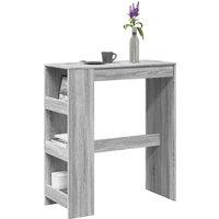 Berkfield Home Bar Table with Racks Grey Sonoma 90x40x103.5 cm Engineered Wood