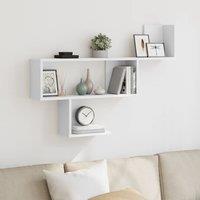 Berkfield Home Wall Shelf White 100x15x70 cm Engineered Wood | Size: 100 x 15 x 70 cm