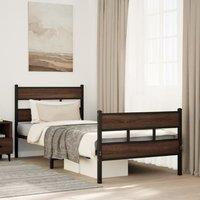 Berkfield Home Bed Frame without Mattress with Headboard & Footboard 80x200 cm in Brown