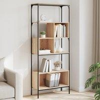 Berkfield Home Bookcase 5-Tier Sonoma Oak 76x33x188.5 cm Engineered Wood in Brown