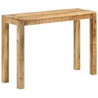 Berkfield Home Console Table 110x35x76 cm Rough Mango Wood in Brown | Size: 110 x 35 x 76 cm