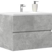 Bathroom Cabinet Concrete Grey 60x38.5x45 cm Engineered Wood