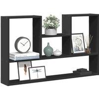 Berkfield Home Wall Shelf Black 99x15x60 cm Engineered Wood | Size: 99 x 15 x 60 cm