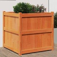 Berkfield Home Garden Planter Wax Brown 70x70x70 cm Solid Wood Pine | Size: 70 x 70 x 70 cm