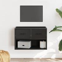 Berkfield Home TV Cabinet Black 60x31x39.5 cm Engineered Wood & Metal