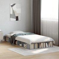 Bed Frame without Mattress Grey Sonoma 90x200 cm