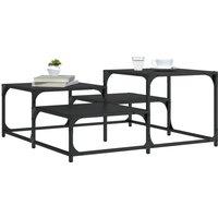 Coffee Table Black 87.5x87.5x40 cm Engineered Wood