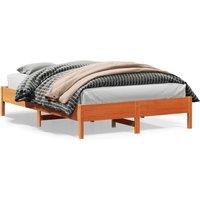 Berkfield Home Bed Frame without Mattress Wax Brown 160x200 cm Solid Wood Pine