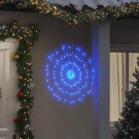 Berkfield Home Christmas Starburst Lights 140 LEDs 2 pcs Blue 17 cm