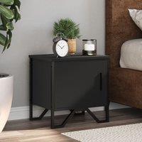 Berkfield Home Bedside Cabinet Black 40x30x40 cm Engineered Wood | Size: 40 x 30 x 40 cm