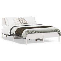 Berkfield Home Bed Frame without Mattress White 120x200 cm Solid Wood Pine | Size: Small Double