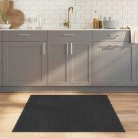 Berkfield Home Rug Square Grey100x100 cm Bamboo in Grey | Size: Medium