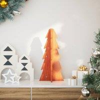 Berkfield Home Wooden Christmas Tree for Decoration Wax Brown 49 cm Solid Wood Pine