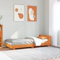 Berkfield Home Bed Frame without Mattress Wax Brown 100x200 cm Solid Wood Pine
