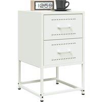 Berkfield Home Bedside Cabinets 2 pcs White 36x39x60.5 cm Steel