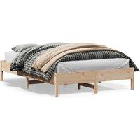 Bed Frame without Mattress 160x200 cm Solid Wood Pine