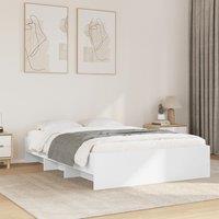 Bed Frame without Mattress White 120x190 cm Small Double Engineered Wood